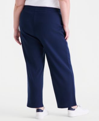 Plus Size Waffle-Knit Drawstring Pants