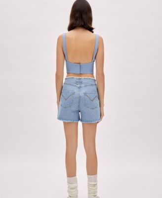 Women's Cotton High Waist Denim Shorts