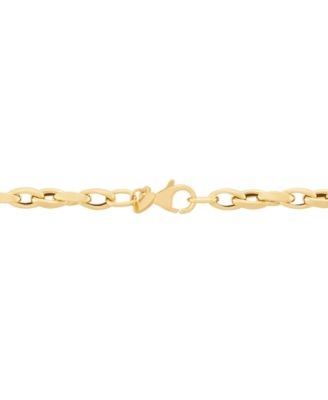 Twisted Oval Link Necklace in 18k Yellow Gold