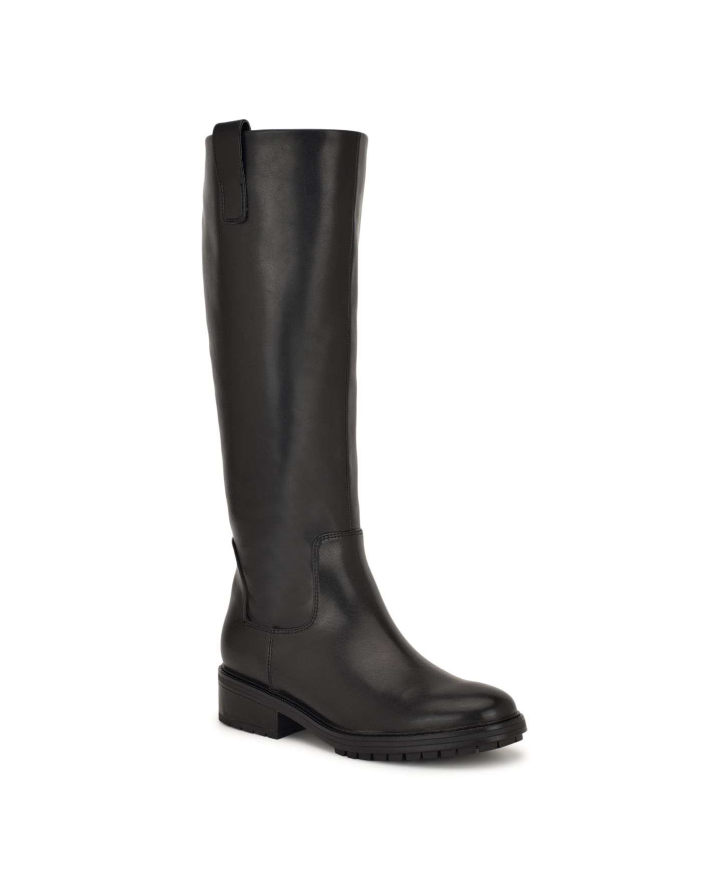 Женские ботинки Nine West Leigha Tall Block Heel Riding Boots, Regular & Wide Calf, цвет: Чёрный — фото 1