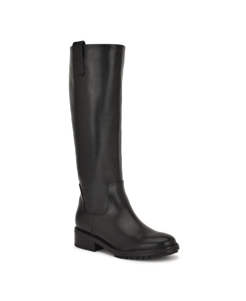 Женские ботинки Nine West Leigha Tall Block Heel Riding Boots, Regular & Wide Calf, цвет: Чёрный