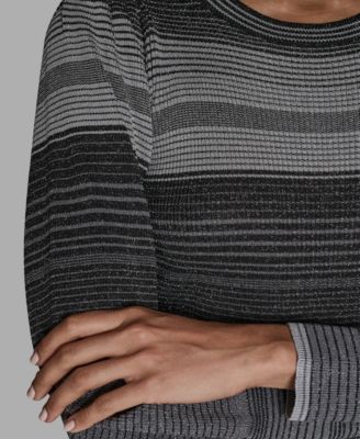 Women's Wide Cuff Balloon-Sleeve Crewneck Sweater