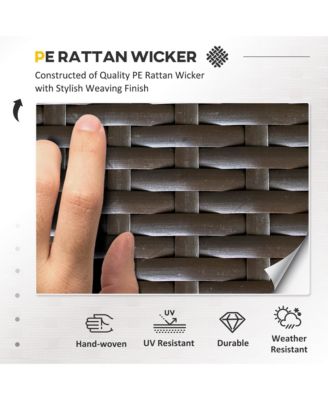 7pcs Outdoor Patio Wicker Conversation Set, Sectional Sofa