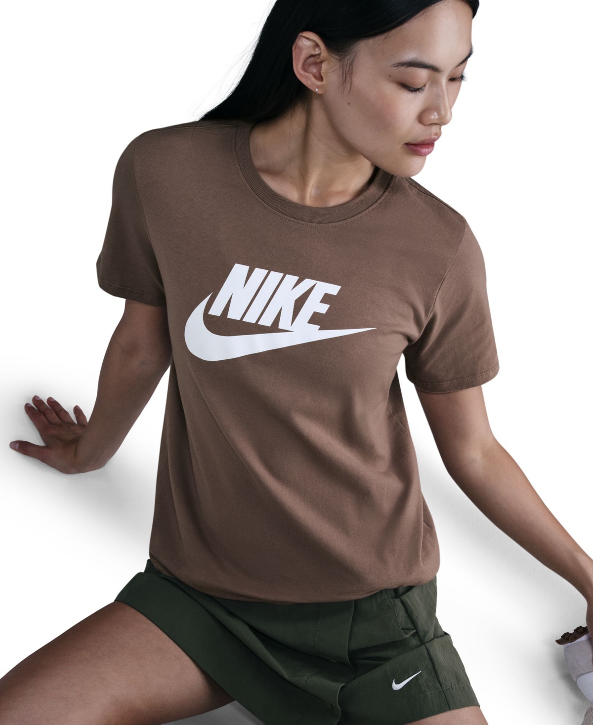 Nike Sportswear Women's Essentials Logo T-shirt In Brown