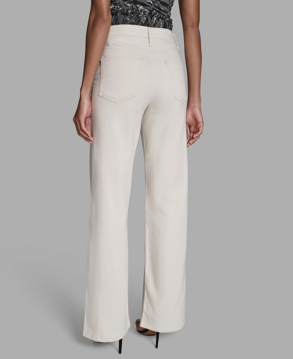 Bcbg Women's Wide Leg Mid-Rise Jeans