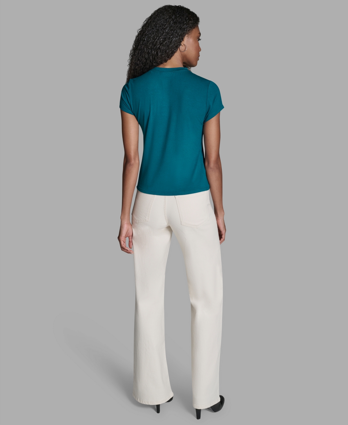 Bcbg Women's Short-sleeve Embellished T-shirt In Blue