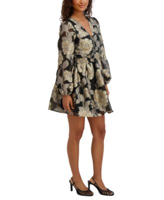 Women's Organza V-Neck Short Dress