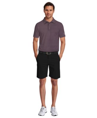 Men's Micro Geometric Print Short-Sleeve Golf Polo Shirt