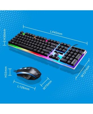 LED Gaming Keyboard and Mouse Combo with Rainbow Backlit
