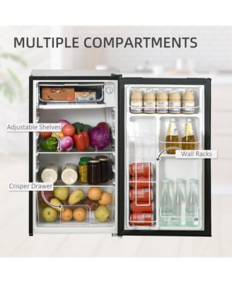 3.2 Cu.Ft Compact Refrigerator with Adjustable Thermostat,
