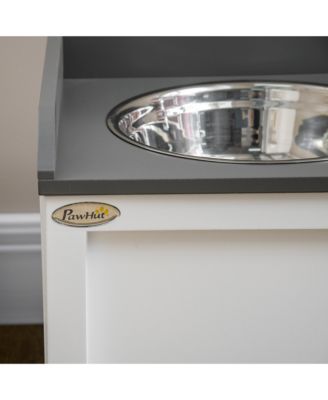 Large Elevated Dog Bowls with Storage Drawer Containing 21L Capacity, Raised  Pet Feeding Station with 2 Stainless Steel Bowls