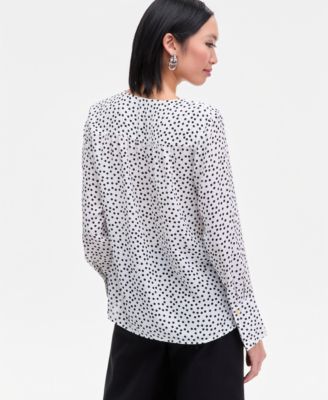 Women's Printed Surplice High-Low Blouse, Macy's Exclusive 