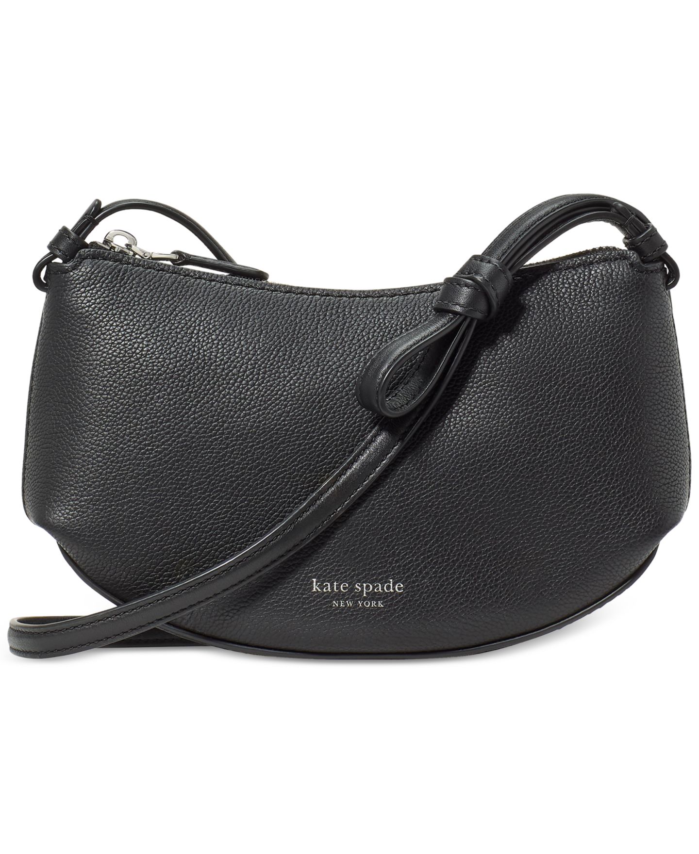 Женская сумка kate spade new york Loop Small Pebbled Leather Crossbody, цвет: Чёрный — фото 1