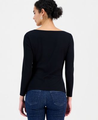 Women's Draped Cowl-Neck Top