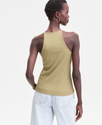 Women's Crystal Embellished Halter Tank Top