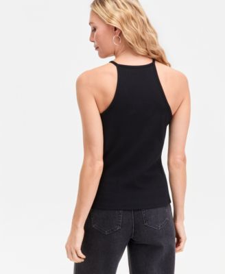 Women's Crystal Embellished Halter Tank Top