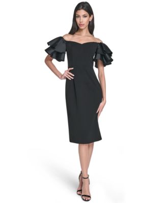 Eliza J - Women's Strapless Puff-Sleeve Dress