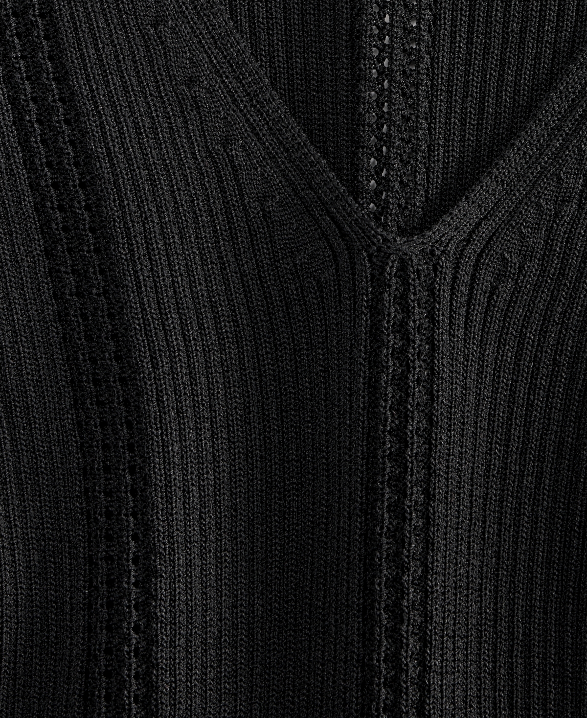 Inc International Concepts Women's V-neck Short Sleeve Ribbed Knit Sweater, Macy's Exclusive In Black