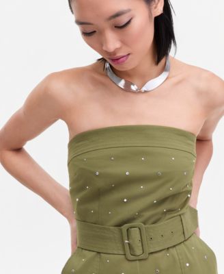 Women's Embellished Strapless Jumpsuit, Macy's Exclusive 