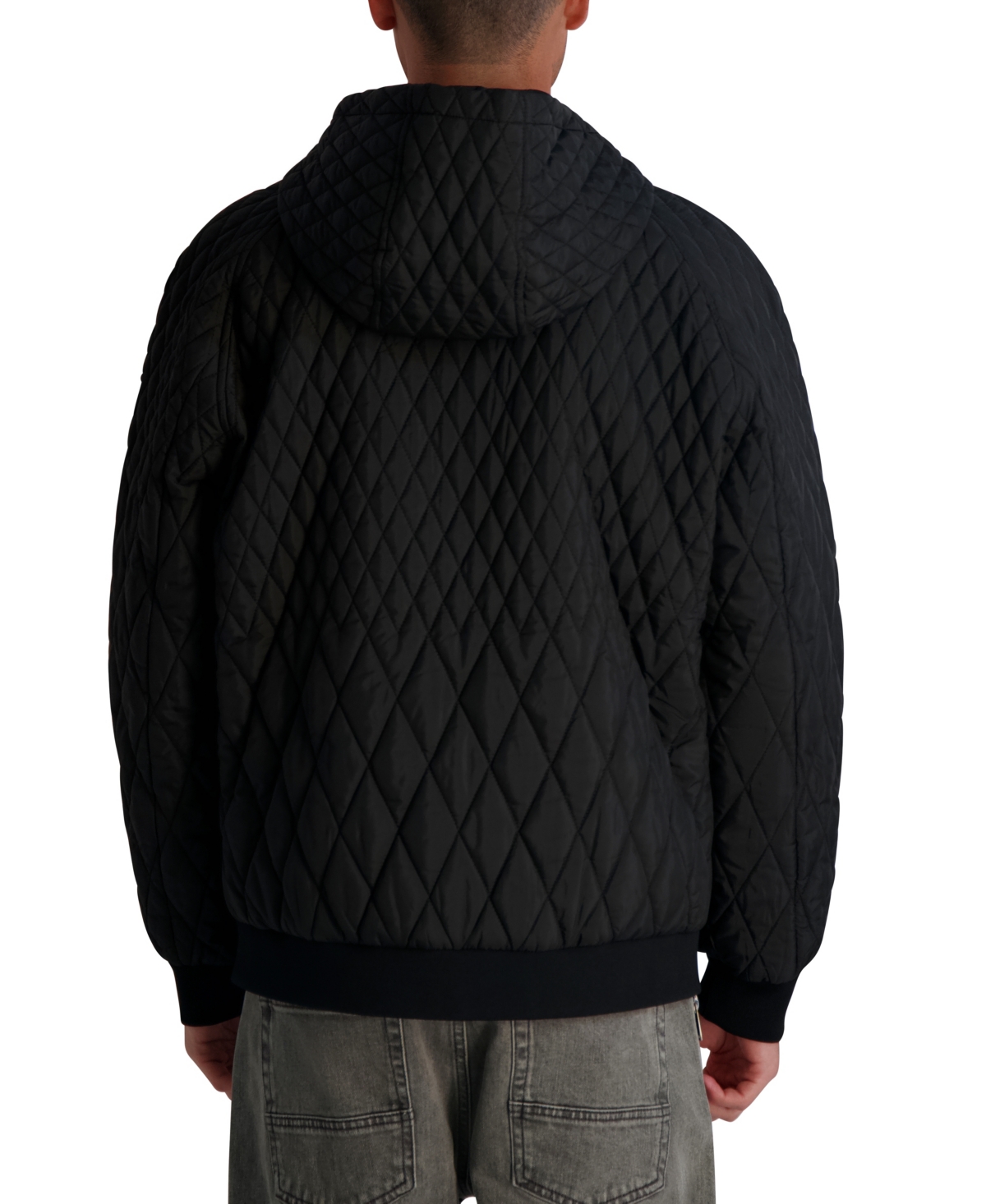 Karl Lagerfeld Paris Men's Diamond Quilted Bomber Jacket