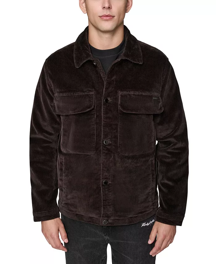 Men's Corduroy Collared Shirt Jacket