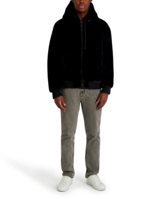 Men's Reversible Faux Fur Bomber Jacket