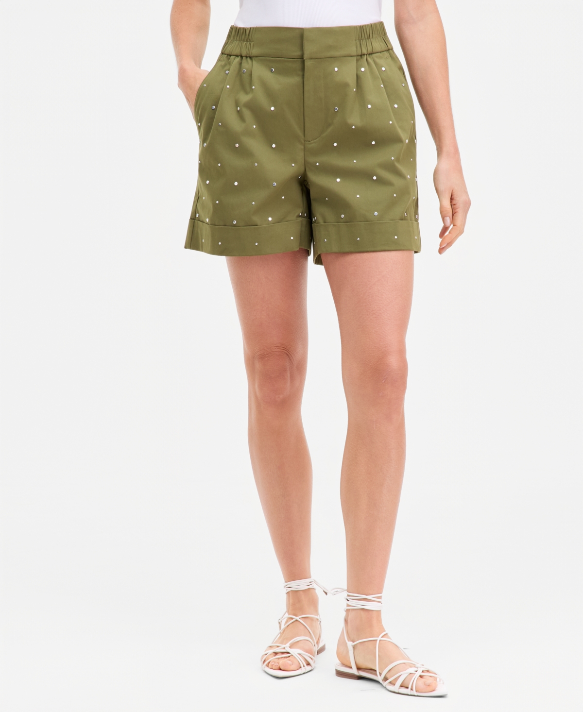 I.n.c. International Concepts Women's Studded Shorts, Macy's Exclusive