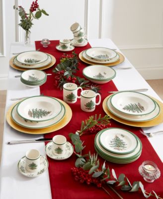 Christmas Tree Salad Plates, Set of 8