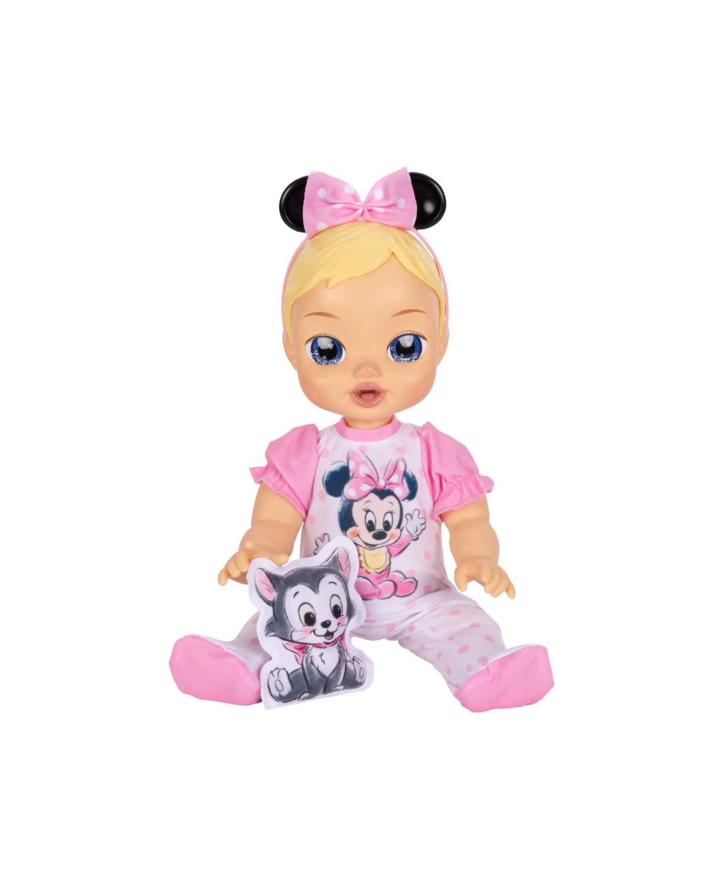 Детская кукла Disney Darlings Deluxe Minnie Mouse 13" Interactive Light-Up Baby Doll, Ages 2+ — фото 4
