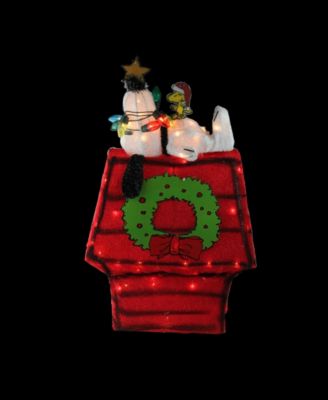 27" Pre-Lit Peanuts 3-Dimensional Snoopy with Star Christmas Outdoor Decoration