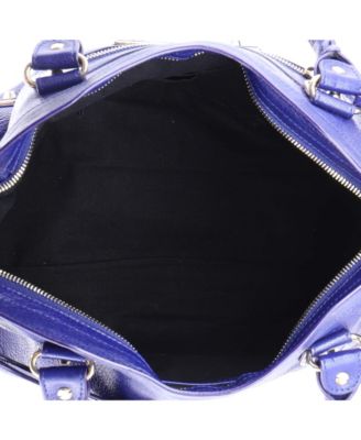 Medium City Classic Metallic Edge Bag Leather