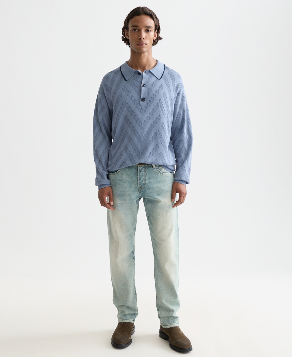 Scotch & Soda Men's Structure Long Sleeve Sweater