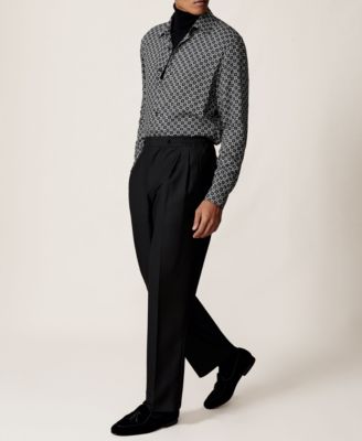 Men's Medallion-Print Long-Sleeve Shirt