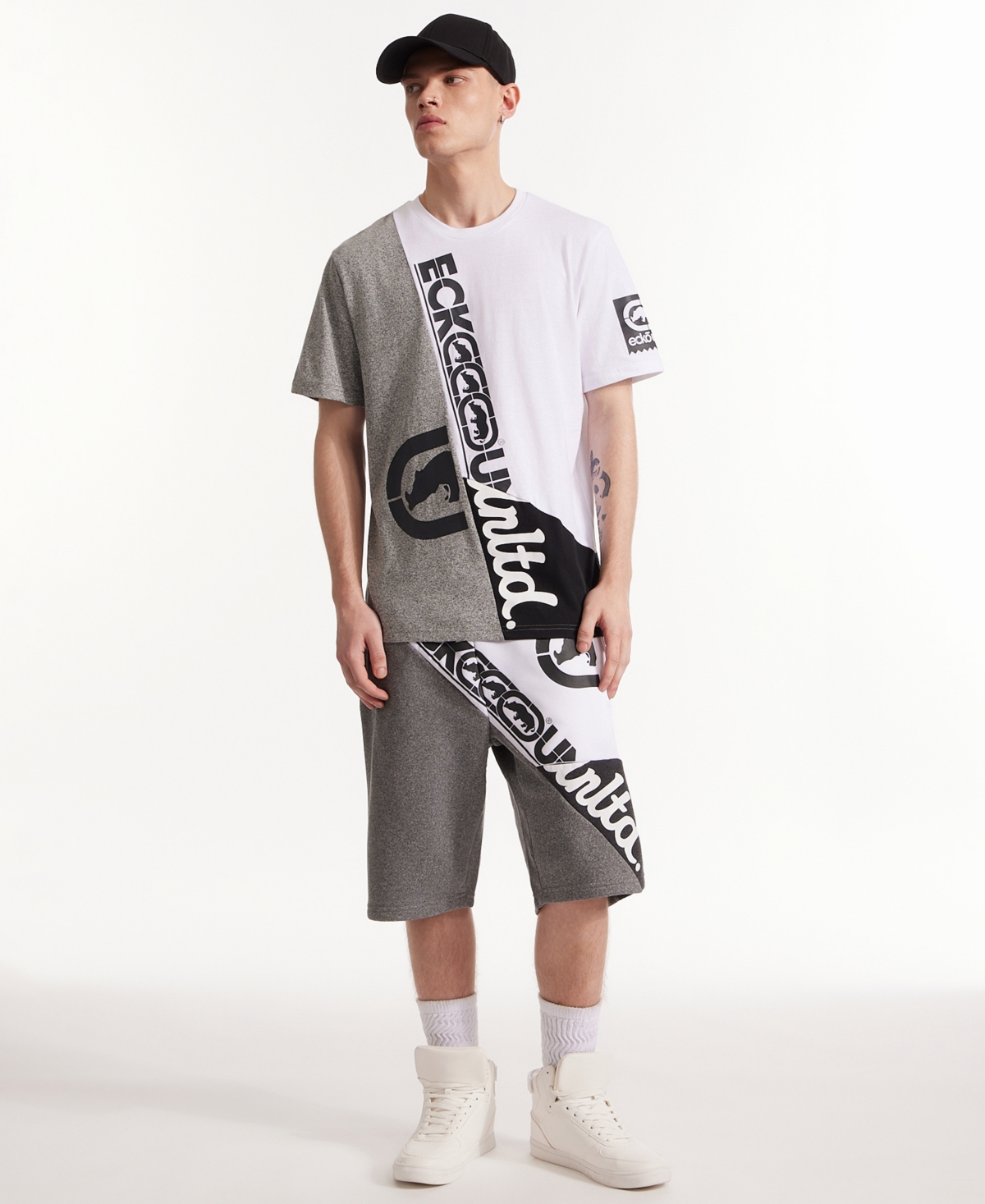 Ecko Unltd Men's Scattered Short Sleeve Knit T-Shirt