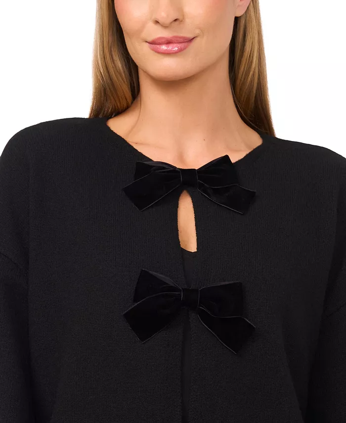 Women's Bow Closure Cardigan Sweater - thumbnail 5