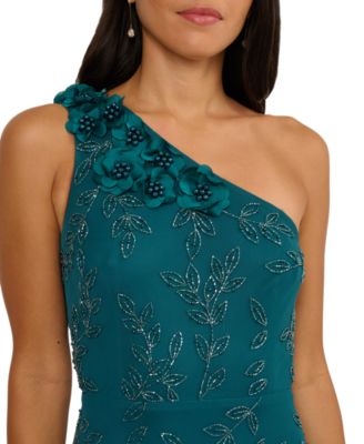 Women's One-Shoulder Beaded Dress