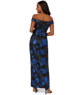 Women's Off-The-Shoulder Draped Long Dress