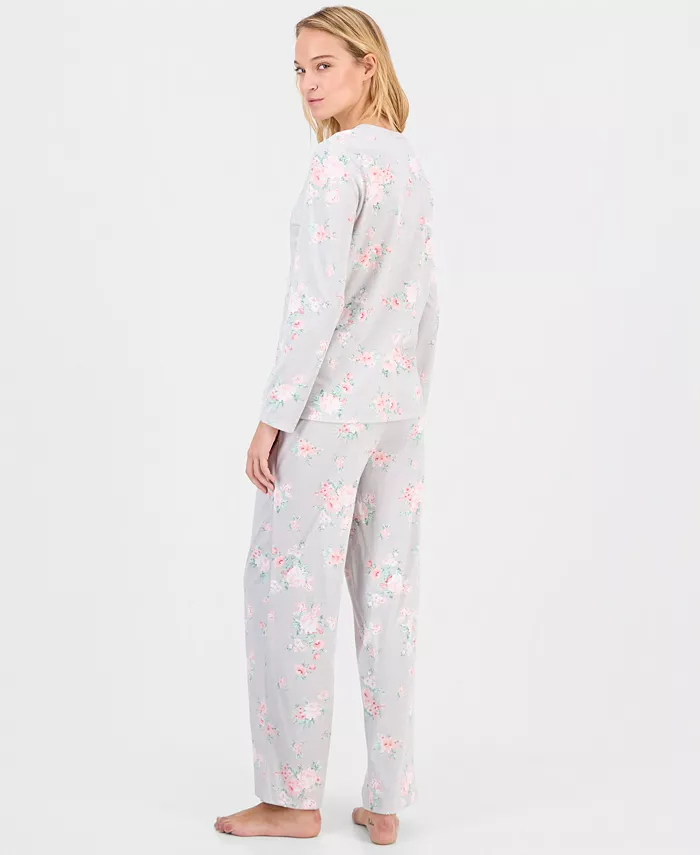 Women's Cotton Printed Button-Front Pajama Set - thumbnail 9