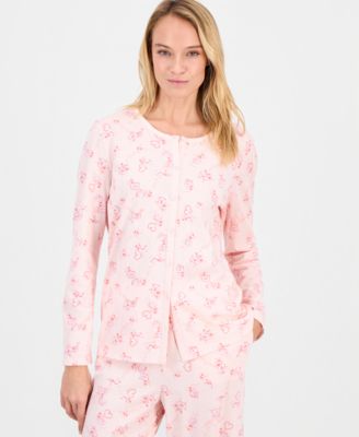 Women's Cotton Printed Button-Front Pajama Set, Exclusively at Macy's