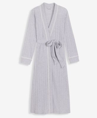 Women's Lace-Trim Pointelle Robe