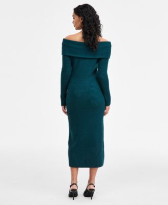 Women's Off-The-Shoulder Sweater Dress, Macy's Exclusive