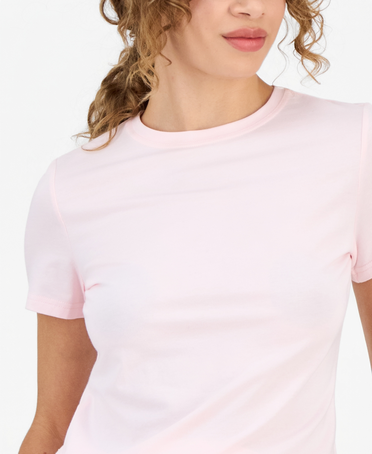 Id Ideology Women's Essential Cotton Short-sleeve T-shirt, Exclusively At Macy's In Purple