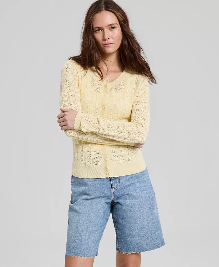 Women's Pointelle Cardigan