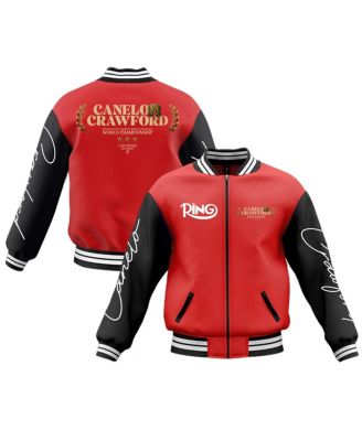 Canelo Vs Crawford - Men's Black Full-Zip Bomber Jacket