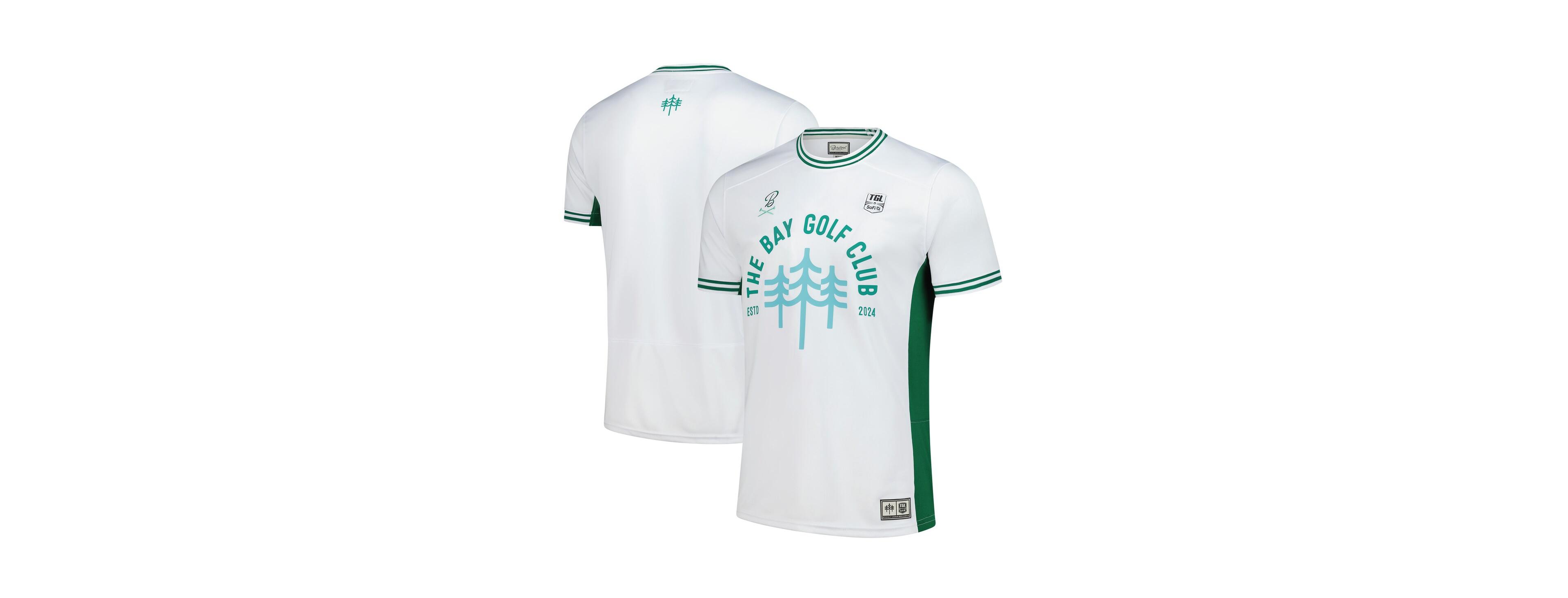 Barstool Golf Men's White/Green The Bay Club Tgl Team Jersey