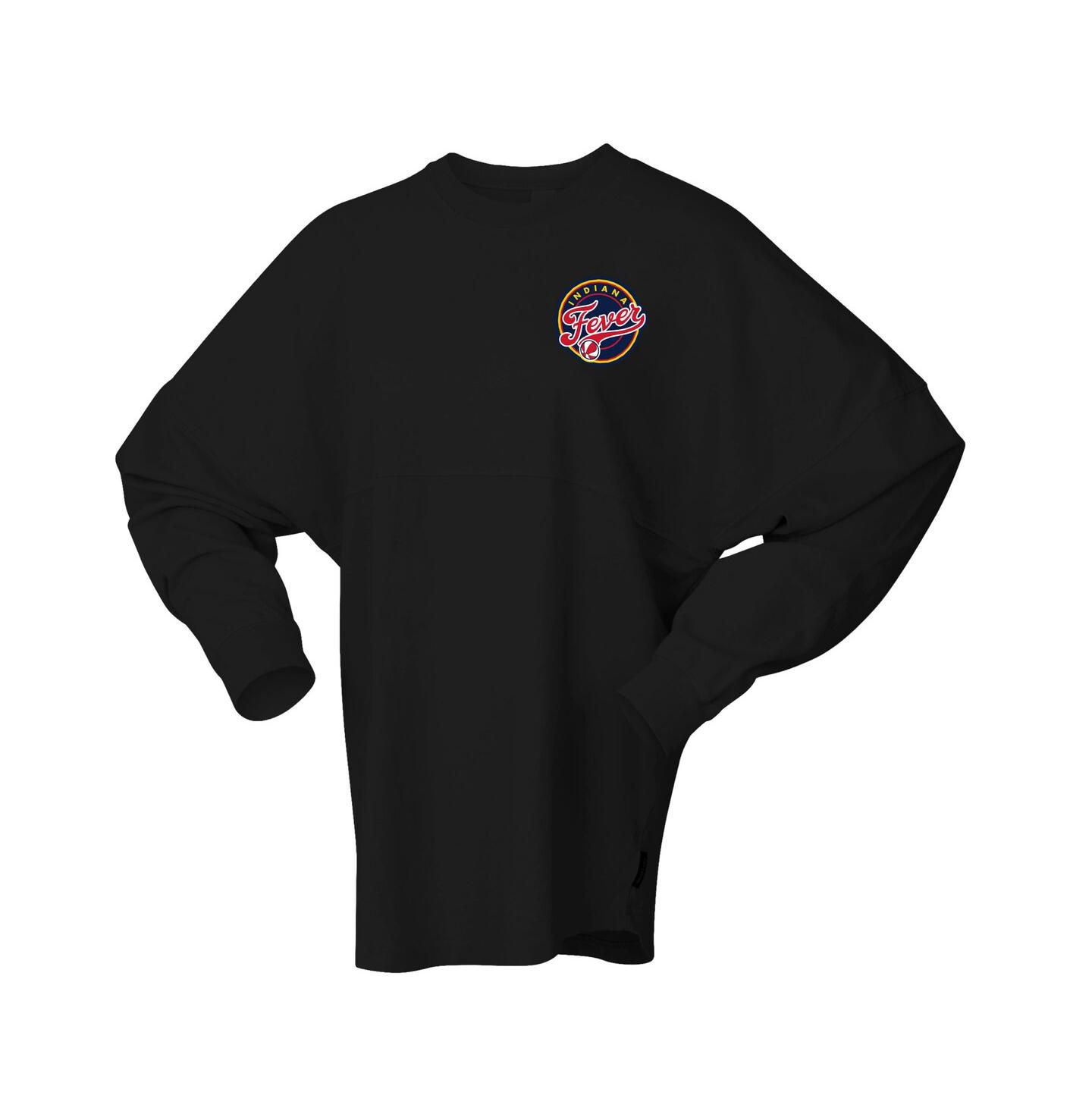 Женская футболка Spirit Jersey Black Indiana Fever Oversized Preppy City Long Sleeve — фото 3