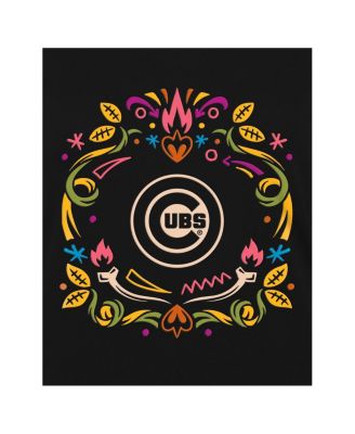 Women's Black Chicago Cubs Día De Los Muertos V-Neck T-Shirt