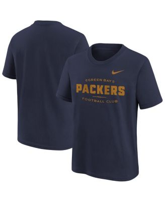 Nike - Big Boys and Girls Navy Green Bay Packers Sideline Alt Pack T-Shirt