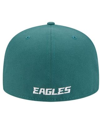 Men's Midnight Green Philadelphia Eagles Overlap Wordmark 59FIFTY Fitted Hat