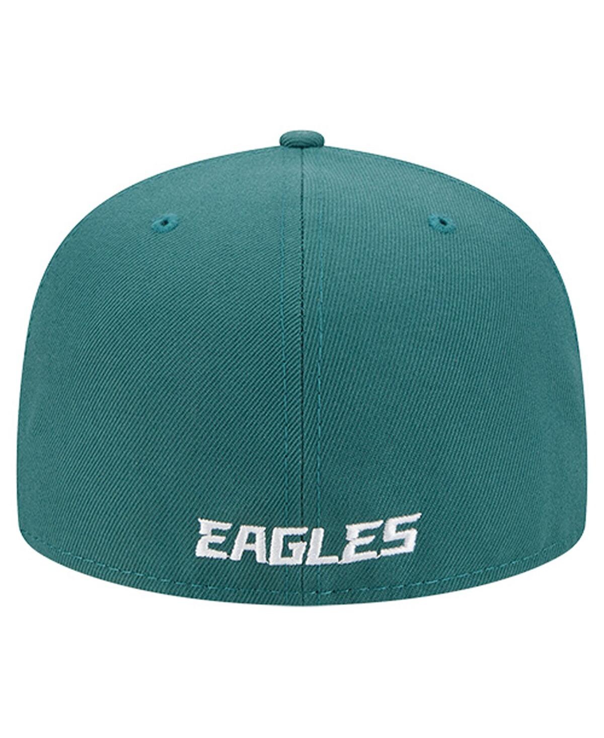 New Era Men's Midnight Green Philadelphia Eagles Overlap Wordmark 59FIFTY Fitted Hat
